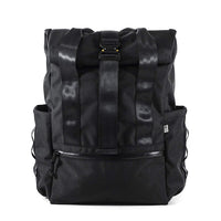 VerBockel Rolltop Backpack 2.0 'Un-Zipped' / Black Ballistic Nylon x ECOPAK™ EPX ’Fire Edition’ / Ships in 6-8 Weeks