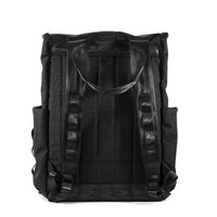 VerBockel Rolltop Backpack 2.0 'Un-Zipped' / Black Ballistic Nylon x ECOPAK™ EPX ’Fire Edition’ / Ships in 6-8 Weeks