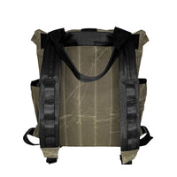 VerBockel 'Day Pack' Roll Top Backpack 2.0 Olive Drab TexWax™ x TexWax™ Autumn Plaid Wax Canvas / Ships in 6-10 Weeks