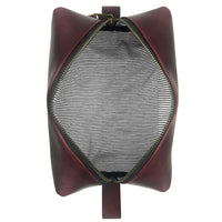 Dopp Kit / Horween Oxblood Chromexel® Leather x Japanese Train Conductor Denim / Ships in 6-10 Weeks
