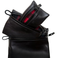 Project Horween Essex Rookery Leather x TexWax™ Buffalo Plaid Wax Canvas 3 Pouch Bundle