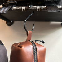 Dopp Kit / Horween Whiskey Cavalier Leather x TexWax™ Autumn Plaid Wax Canvas