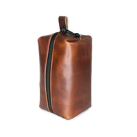 Dopp Kit / Horween Whiskey Cavalier Leather x TexWax™ Autumn Plaid Wax Canvas