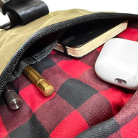 Menace Backpack 2.0 / Olive Drab TexWax™ x TexWax™ Buffalo Plaid Wax Canvas / Ships in 6-10 Weeks