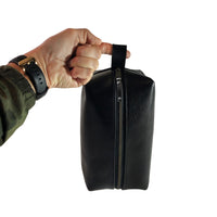 Dopp Kit / Horween Essex Rookery Leather x Buffalo Plaid Wax Canvas / Ships in 6-10 Weeks
