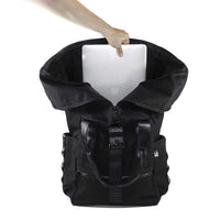 VerBockel Roll Top Backpack 2.0 'Un-Zipped' / Black TexWax™ Canvas / Ships in 6-8 Weeks