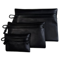 Project Horween Essex Rookery Leather x TexWax™ Buffalo Plaid Wax Canvas 3 Pouch Bundle
