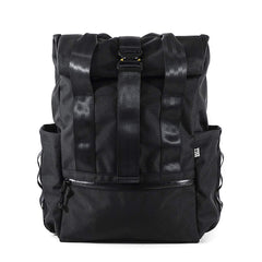VerBockel Rolltop Backpack 2.0 'Un-Zipped' / Black Ballistic Nylon x ECOPAK™ EPX ’Fire Edition’ / Ships in 6-8 Weeks