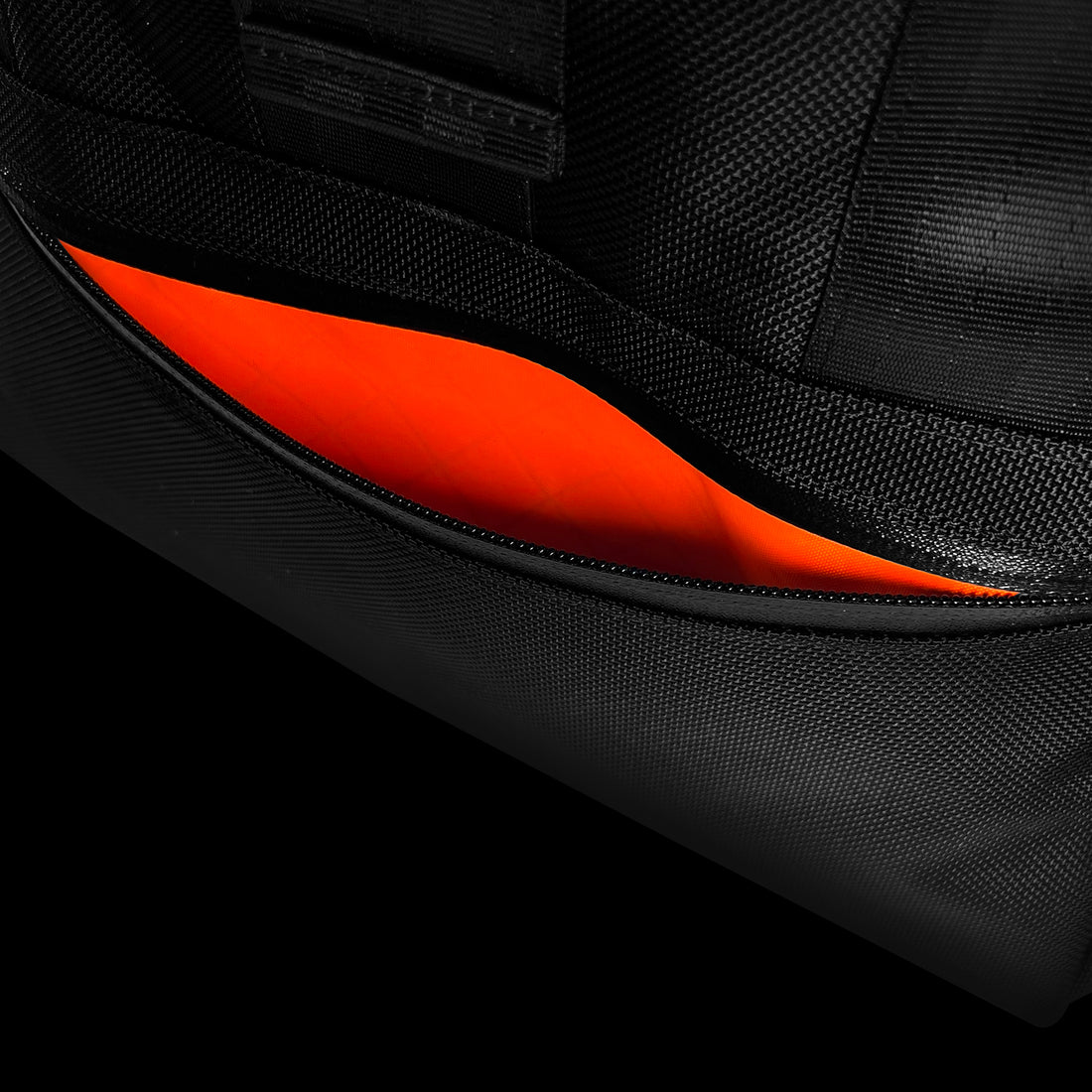 VerBockel Rolltop Backpack 2.0 'Un-Zipped' / Black Ballistic Nylon x ECOPAK™ EPX ’Fire Edition’ / Ships in 6-8 Weeks