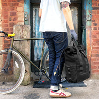 VerBockel Rolltop Backpack 2.0 'Un-Zipped' / Black Ballistic Nylon x ECOPAK™ EPX ’Fire Edition’ / Ships in 6-8 Weeks