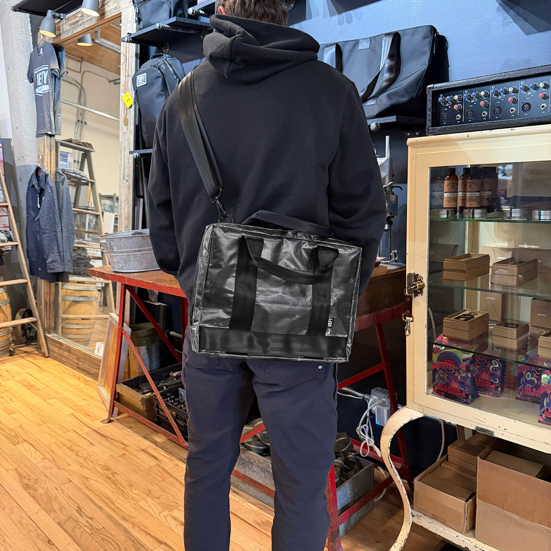 Slim Black Dyneema® x 'Redrum' X-Pac™ Briefcase / Ships in 6-10 Weeks
