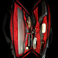 Slim Black Dyneema® x 'Redrum' X-Pac™ Briefcase / Ships in 6-10 Weeks