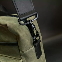 Epic 48 Hour Briefcase / Military Tent Inspired OD Wax Canvas x Coyote X-Pac™ Edition / Ships in 3-5 Weeks