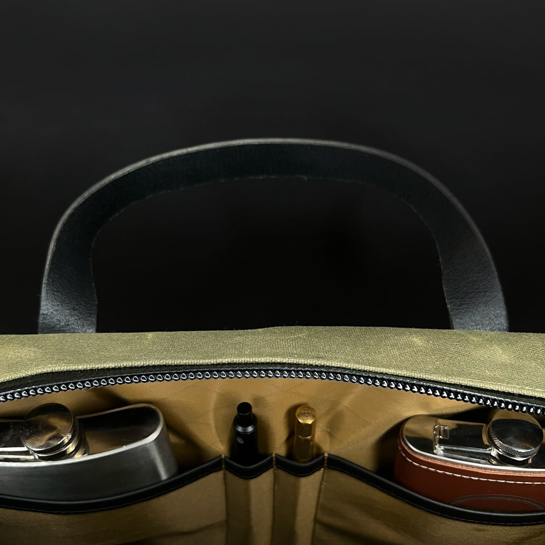 Epic 48 Hour Briefcase / Military Tent Inspired OD Wax Canvas x Coyote X-Pac™ Edition / Ships in 3-5 Weeks