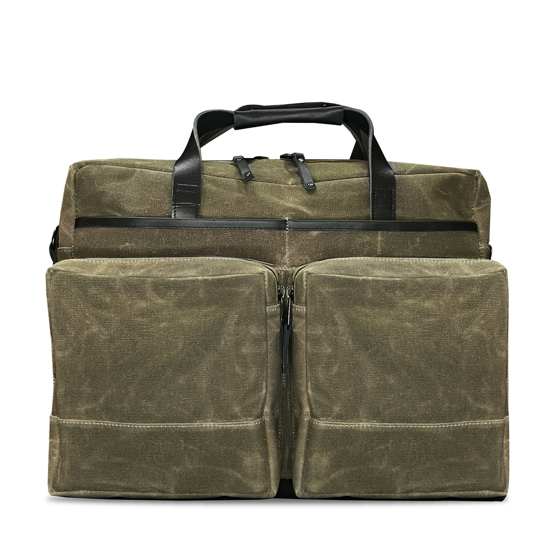 Epic 48 Hour Briefcase / Military Tent Inspired OD Wax Canvas x Coyote X-Pac™ Edition / Ships in 3-5 Weeks