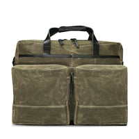 Epic 48 Hour Briefcase / Military Tent Inspired OD Wax Canvas x Coyote X-Pac™ Edition / Ships in 3-5 Weeks