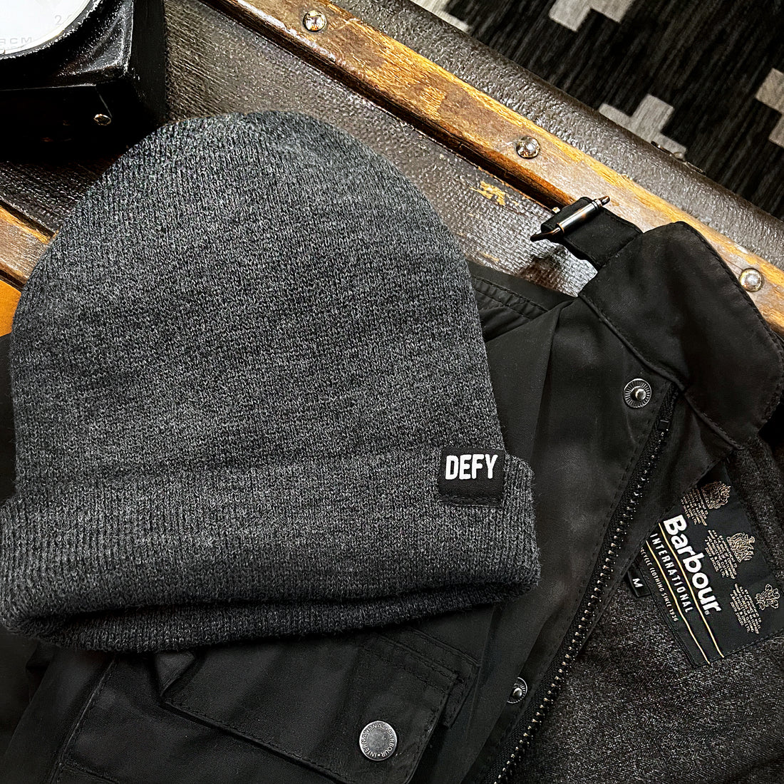 DEFY Grey Beanie