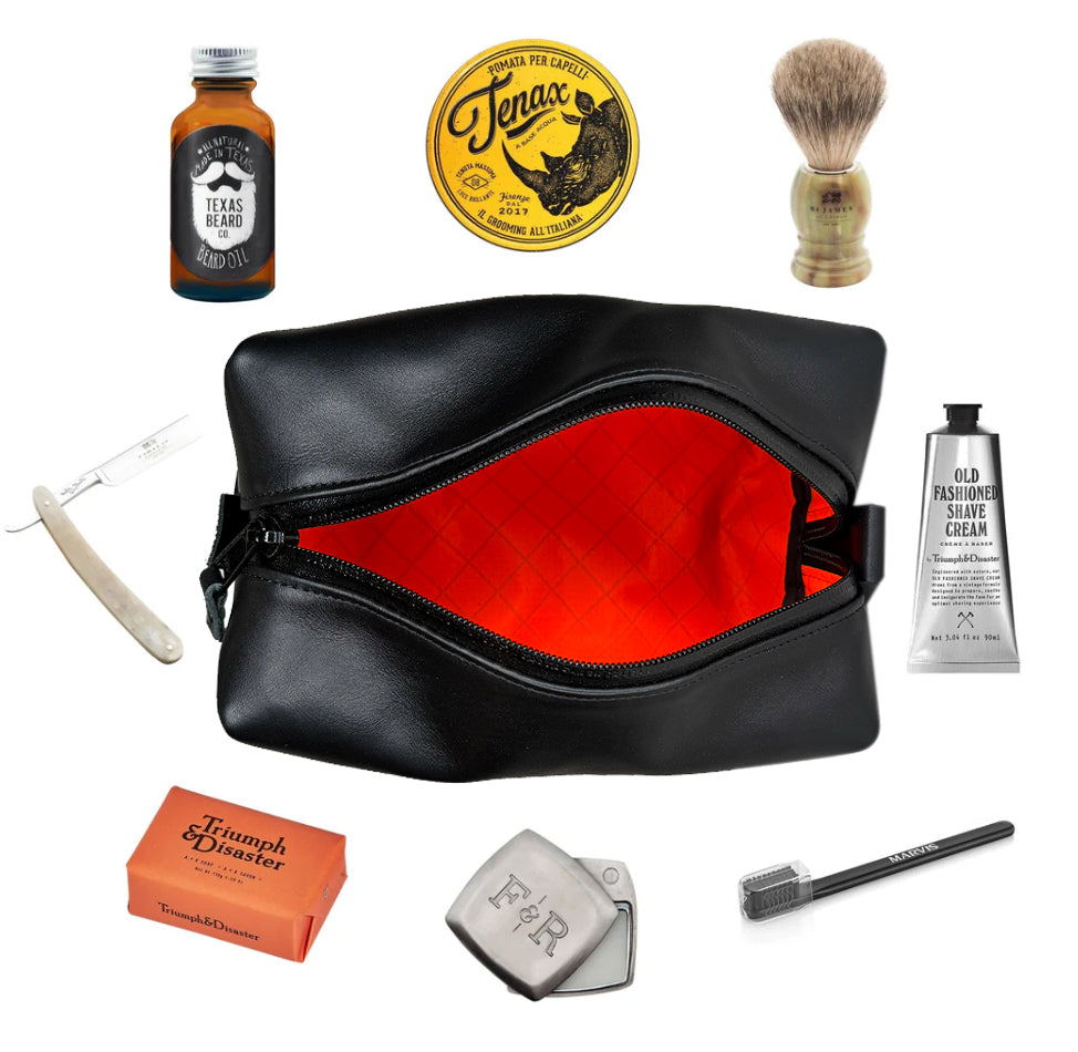 Dopp Kit / Horween Essex Rookery Leather x 'Fire Edition' ECOPAK™ EPX Blaze Orange / Low Stock