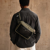 Insidious Jr. Sling / Horween® Essex Rookery Leather x Olive Drab TexWax™ x Autumn Plaid TexWax™