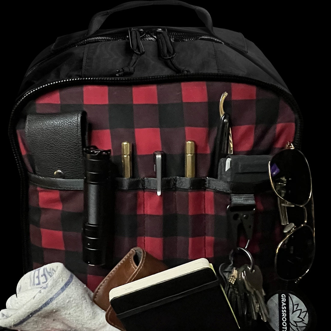 Bucktown / INVERTED Black Dyneema® x TexWax™ Buffalo Plaid Wax Canvas / with Trolley Strap / Limited