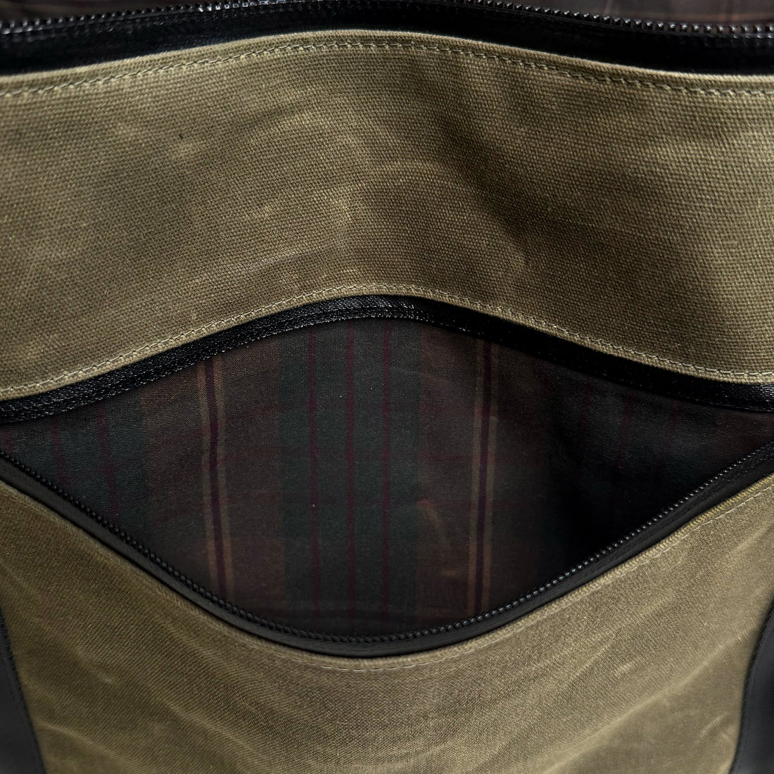 The Rover Backpack / Olive Drab TexWax™ x TexWax™ Autumn Plaid Wax Canvas / Limited
