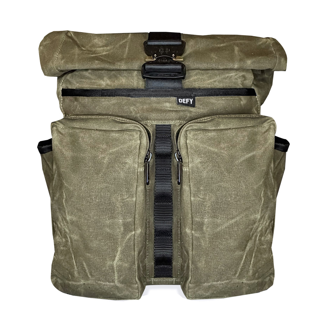 VerBockel 'Day Pack' Roll Top Backpack 2.0 Olive Drab TexWax™ x TexWax™ Autumn Plaid Wax Canvas / Ships in 6-10 Weeks