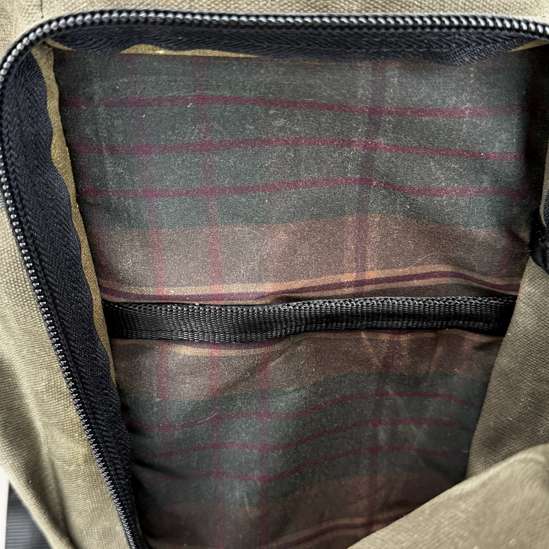 VerBockel 'Day Pack' Roll Top Backpack 2.0 Olive Drab TexWax™ x TexWax™ Autumn Plaid Wax Canvas / Ships in 6-10 Weeks