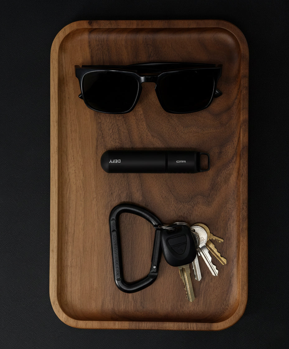 DEFY x OTR Walnut Valet Tray