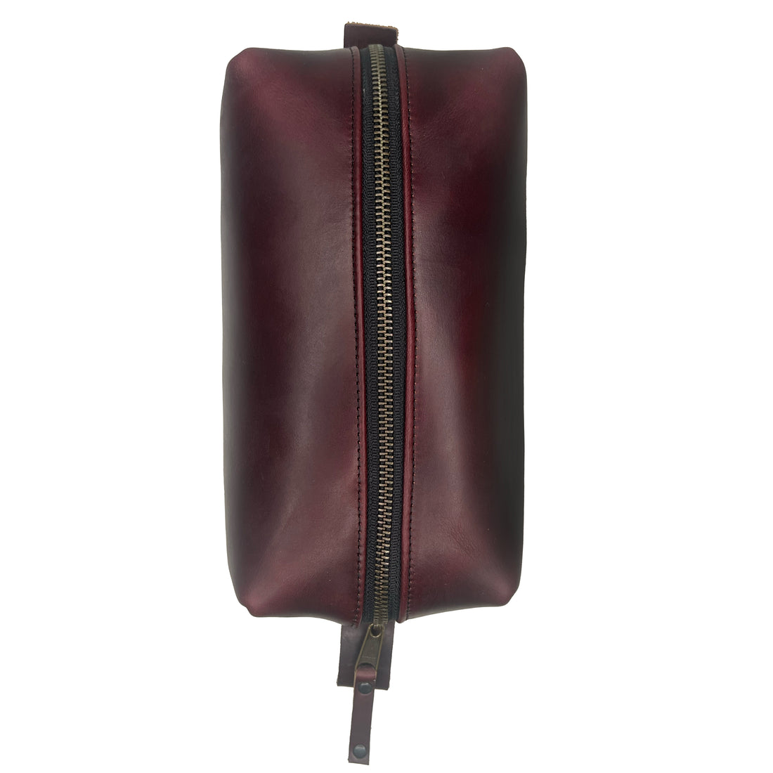 Dopp Kit / Horween Oxblood Chromexel® Leather x  Japanese Train Conductor Denim / Ships in 6-10 Weeks