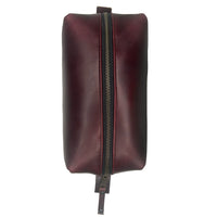 Dopp Kit / Horween Oxblood Chromexel® Leather x  Japanese Train Conductor Denim / Ships in 6-10 Weeks