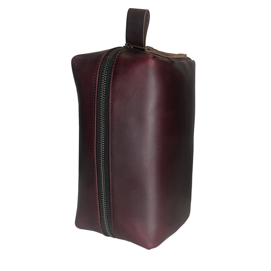 Dopp Kit / Horween Oxblood Chromexel® Leather x  Japanese Train Conductor Denim / Ships in 6-10 Weeks