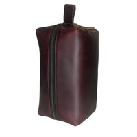 Dopp Kit / Horween Oxblood Chromexel® Leather x  Japanese Train Conductor Denim / Ships in 6-10 Weeks