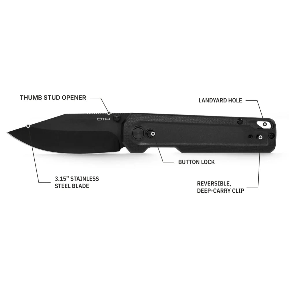 DEFY x OTR Black Pocket Knife