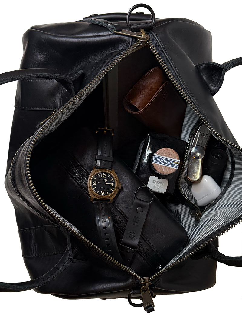 SHIPS IN 8-10 WEEKS / The Ultimate Overnighter / Horween Rookery Leather Exterior x Japanese Lining Bundle
