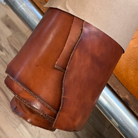 Ships in 2-4 Weeks: Project Horween Whiskey Cavalier Leather x TexWax™ Autumn Plaid Wax Canvas 3 Pouch Bundle