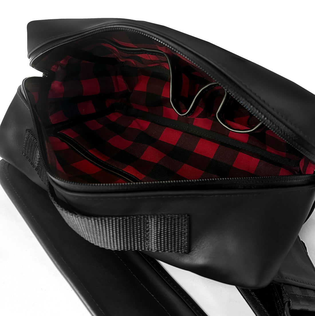 Insidious Jr. Sling / Horween Essex Rookery Leather x TexWax™ Buffalo Plaid Wax Canvas Bundle
