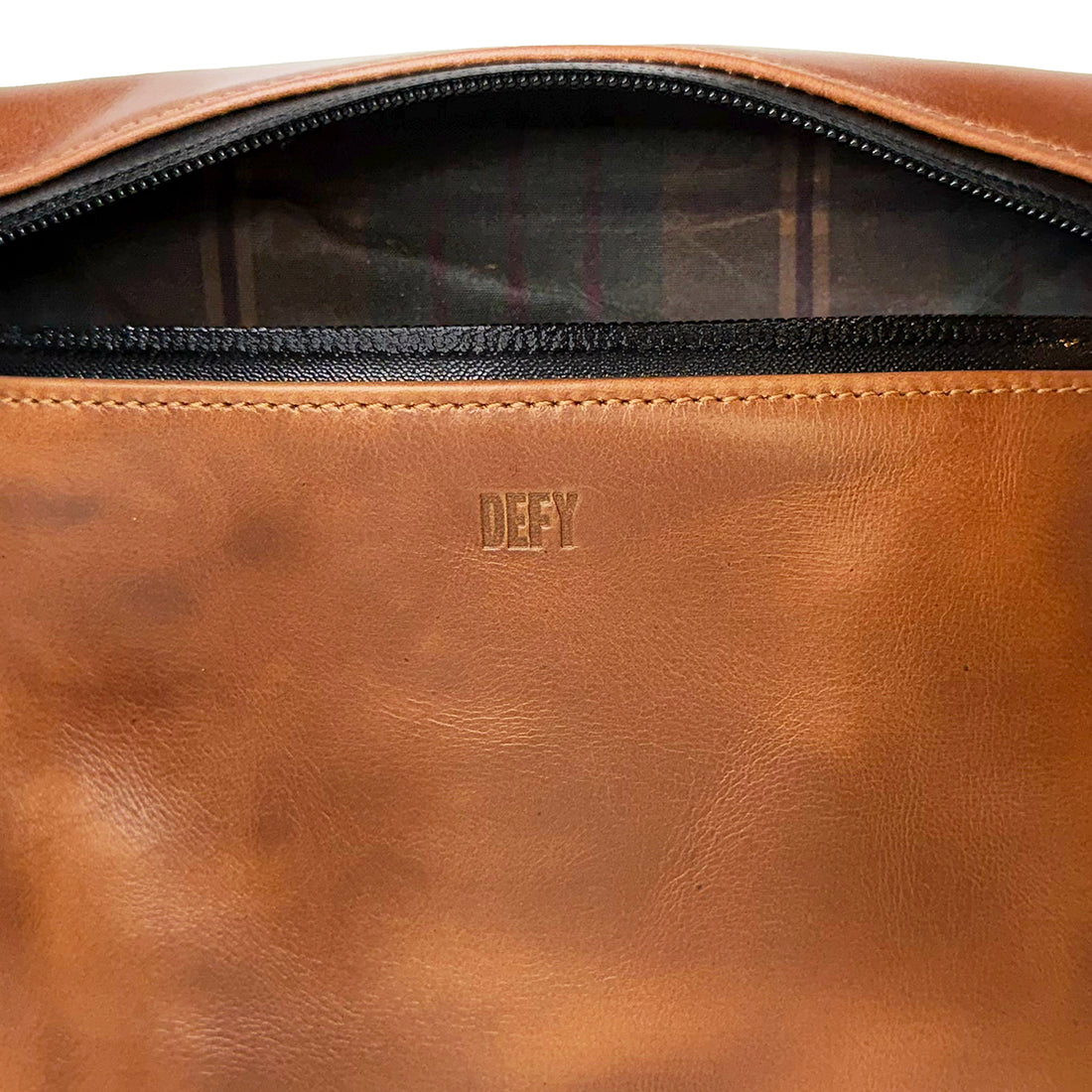 Ships in 2-4 Weeks: Project Horween Whiskey Cavalier Leather x TexWax™ Autumn Plaid Wax Canvas 3 Pouch Bundle