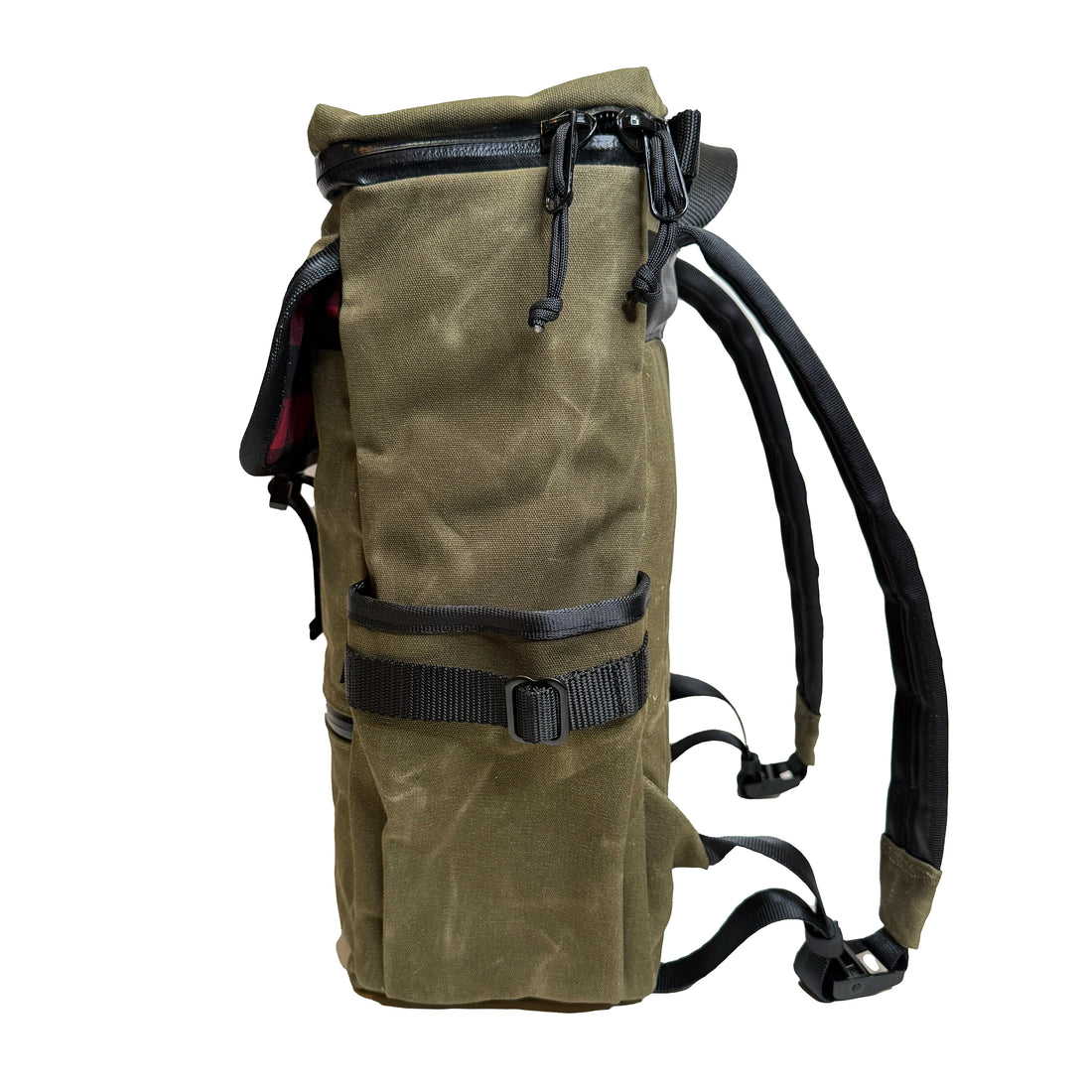 Menace Backpack 2.0 / Olive Drab TexWax™ x TexWax™ Buffalo Plaid Wax Canvas / Ships in 6-10 Weeks
