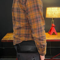 Nefarious Horween Essex Rookery Leather x TexWax™ Buffalo Plaid Wax Canvas / Ships in 4-6 Weeks