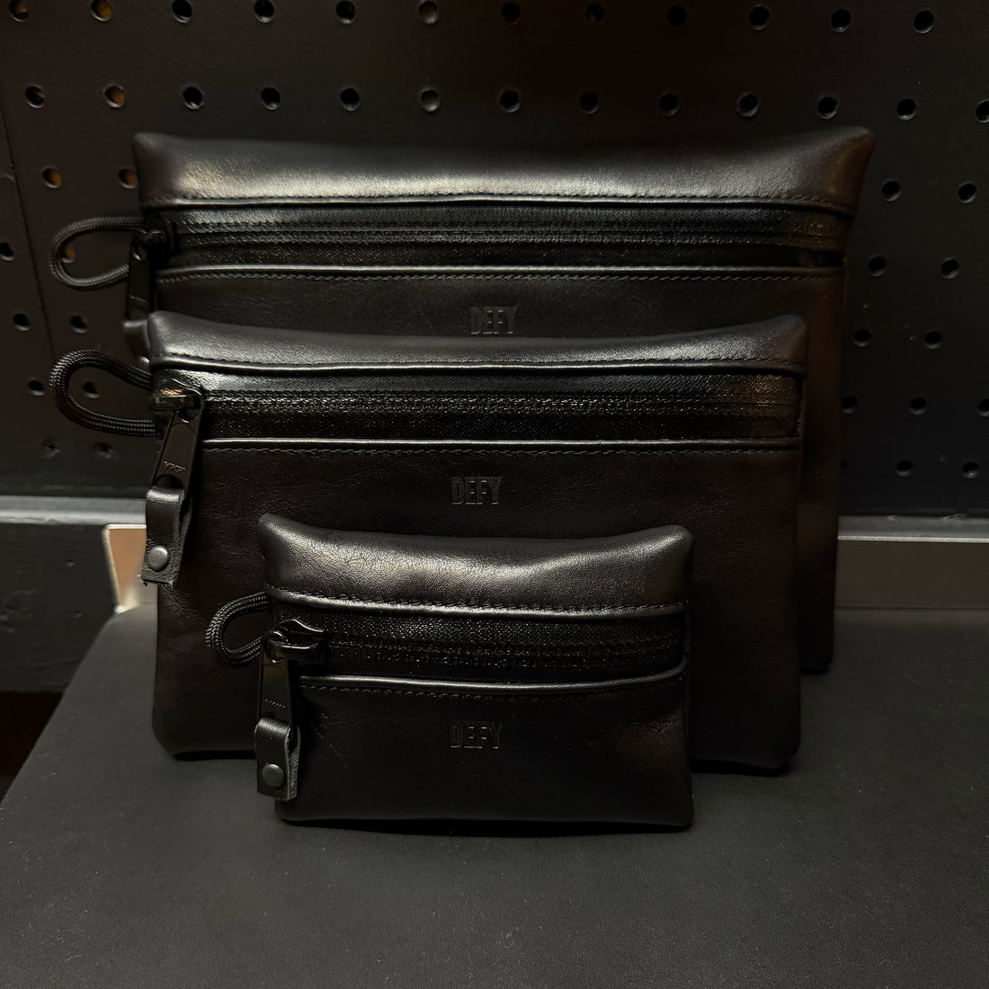 Project Horween Essex Rookery Leather x TexWax™ Buffalo Plaid Wax Canvas 3 Pouch Bundle