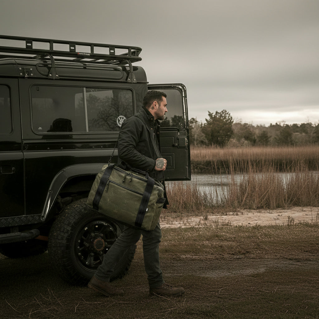 The Rover Backpack / Olive Drab TexWax™ x TexWax™ Autumn Plaid Wax Canvas / Limited
