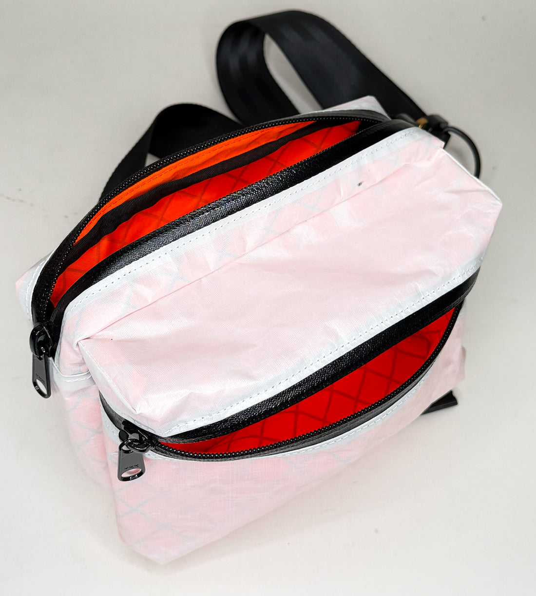 The Parker Pack 2.0 / White Dyneema® x 'Fire Edition' ECOPAK™ EPX Blaze Orange / Slight Spot on front