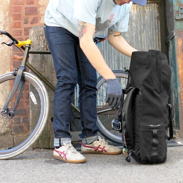 VerBockel Roll Top Backpack 2.0 'Un-Zipped' / Black TexWax™ Canvas / Ships in 6-8 Weeks
