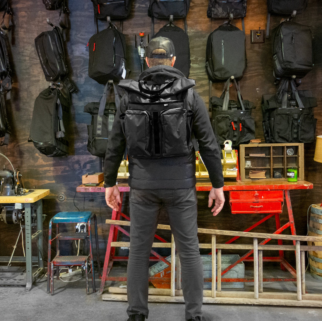 VerBockel 'Day Pack' Roll Top Backpack 2.0 Black X-Pac / Low Stock