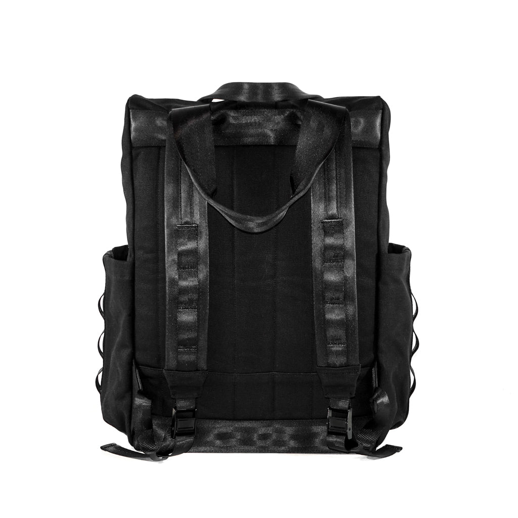 VerBockel Roll Top Backpack 2.0 'Un-Zipped' / Black TexWax™ Canvas / Ships in 6-8 Weeks