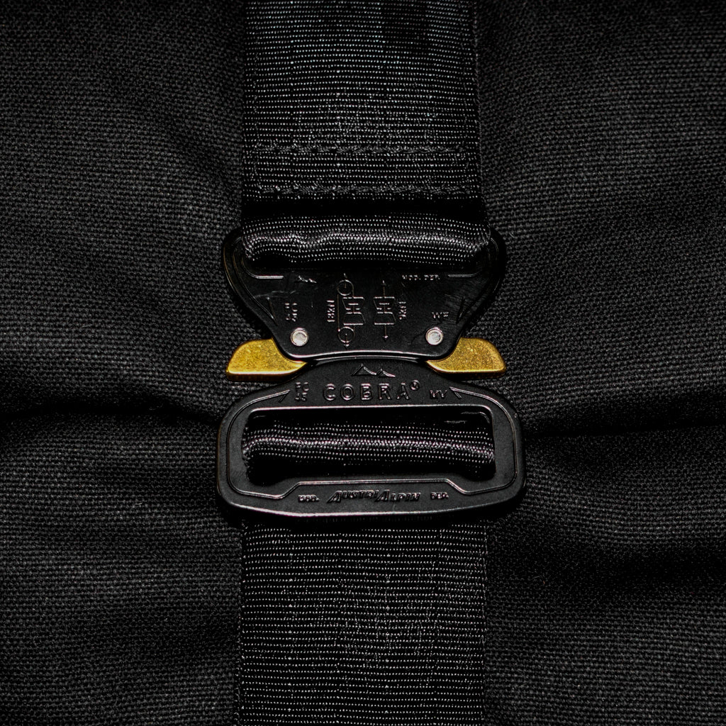 VerBockel Roll Top Backpack 2.0 'Un-Zipped' / Black TexWax™ Canvas / Ships in 6-8 Weeks
