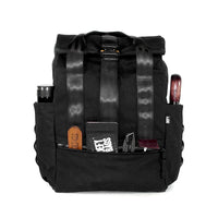 VerBockel Roll Top Backpack 2.0 'Un-Zipped' / Black TexWax™ Canvas / Ships in 6-8 Weeks
