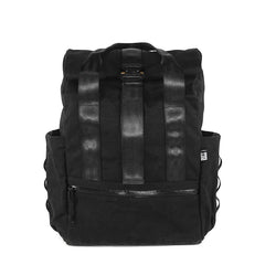 VerBockel Roll Top Backpack 2.0 'Un-Zipped' / Black TexWax™ Canvas / Ships in 6-8 Weeks