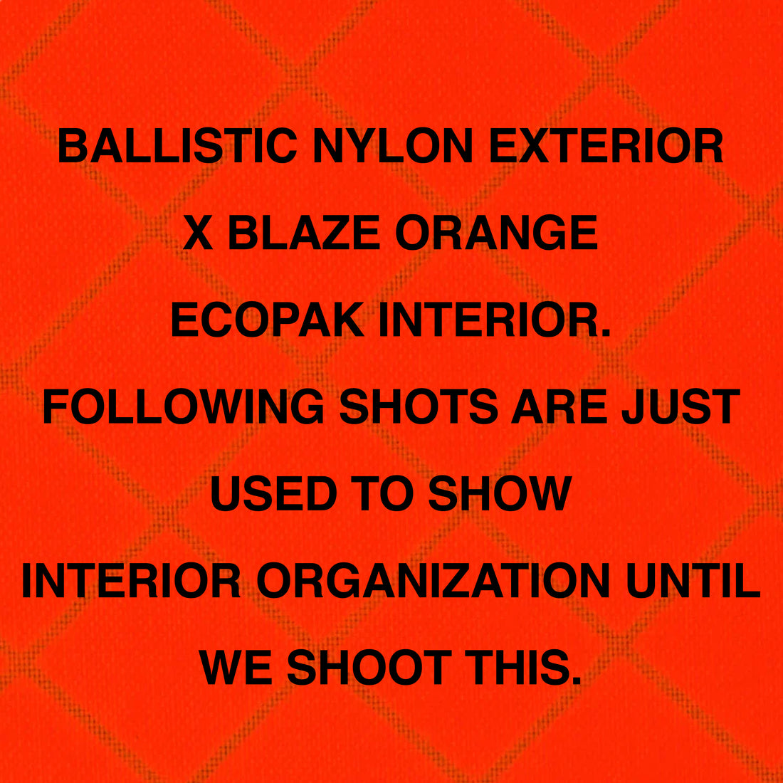 Recon Mashup 2.0 'Fire Edition' Ballistic Nylon x ECOPAK™ EPX Blaze Orange