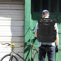 VerBockel Roll Top Backpack 2.0 'Un-Zipped' / Black TexWax™ Canvas / Ships in 6-8 Weeks